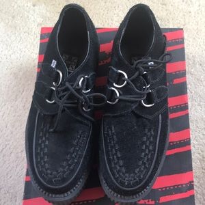 T.U.K. black suede mondo creepers